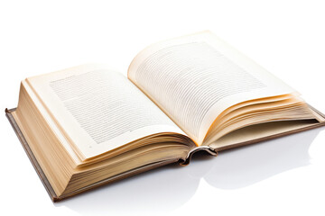 An Open Book on a White Background