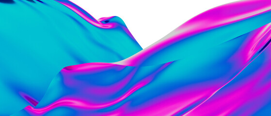 3d blue and pink cromo background