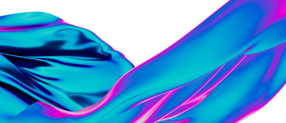 3d wave - blue and pink cromo background