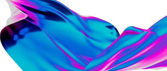 3d wave - blue and pink cromo background