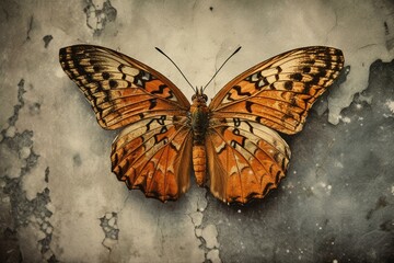 Obraz na płótnie Canvas A butterfly with a textured background Generative AI