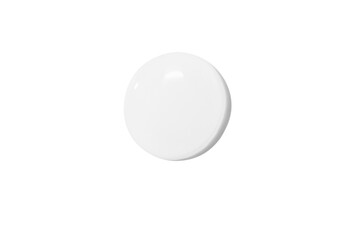 large drops of transparent gel or serum or water, on a white background, top view, isolated