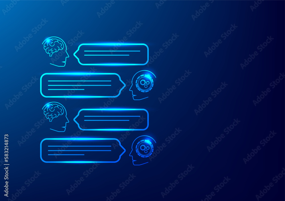 Poster chatbot, chat with ai. digital chat bot. human ask bot. bot conversation. smart ai chat bot communic