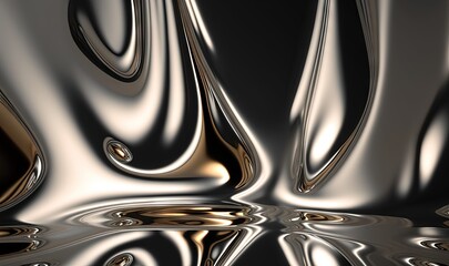  an abstract image of a black and gold background with a circular design on the bottom of the image and a circular design on the bottom of the image.  generative ai