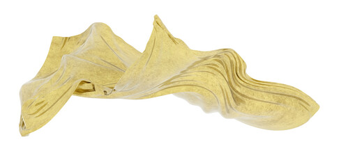 Naklejka premium 3d render of dark and gold cloth. iridescent holographic foil. abstract art fashion background.