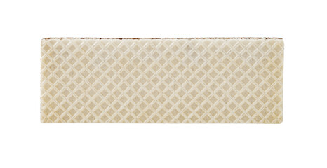 Waffle multilayer rectangular top view, isolated on white background with clipping path