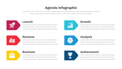 Fully Editable Agenda infographic template