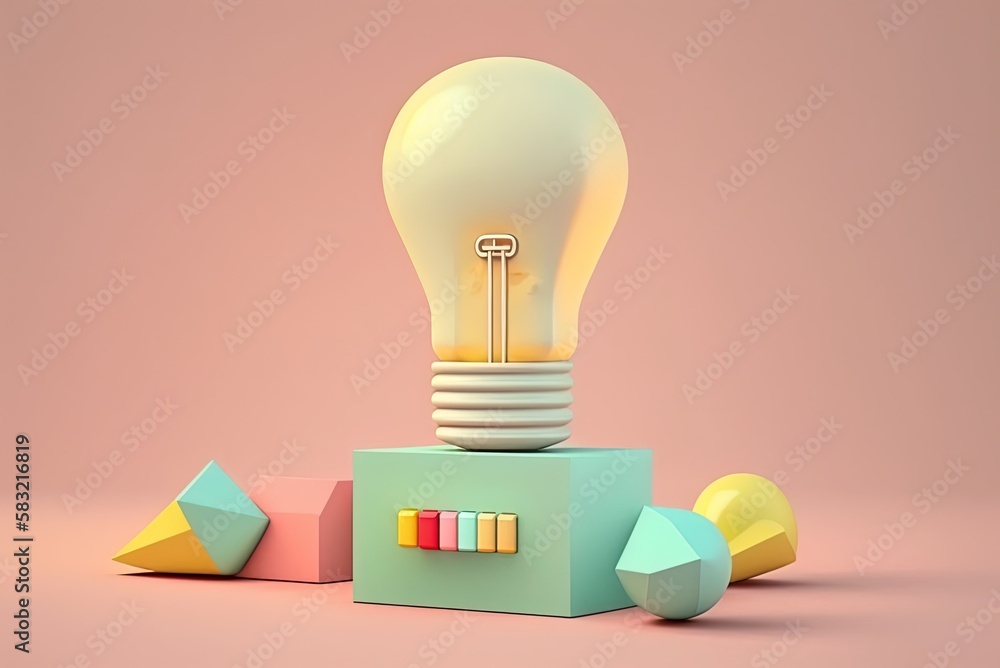 Poster nearing the end of the loading bar, an image of a lightbulb being used to analyze an idea is shown o