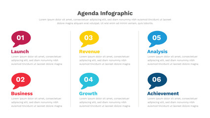 Fully Editable Agenda infographic template