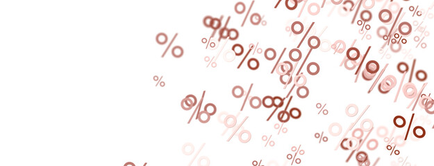 percent sign percentage icon interest rate background - 3D percent rain illlustration