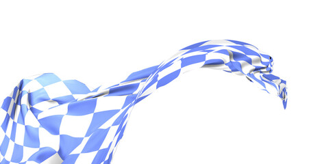 Bavarian flag using as background, 3d rendering panorama