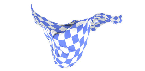 Bavarian flag using as background, 3d rendering panorama
