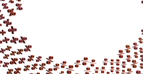 3d sale discount as transparent - 3D percent rain illlustration