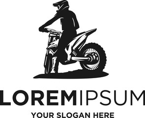 silhouette of a biker with motocross 
