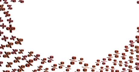 3d sale discount as transparent - 3D percent rain illlustration