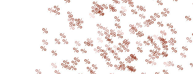 percent shopping digital in hand 3d.