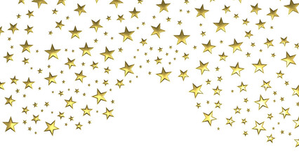 XMAS Holiday golden decoration, glitter frame isolated -