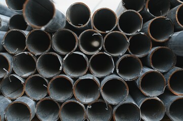 abstract background of close up of metal pipe