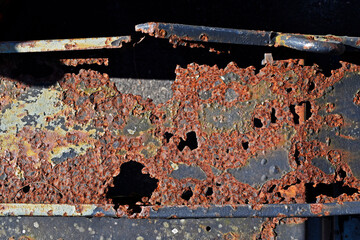 Metal corroded by rust texture background