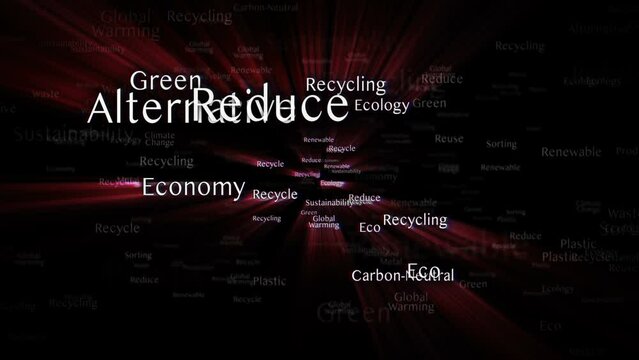 RECYCLING Keywords Animation, Background, Loop, 4k
