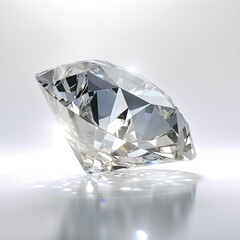 Diamond, white background, shiny