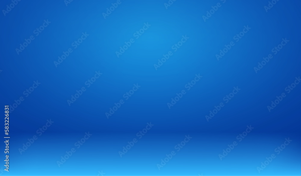 Poster blue room background. abstract empty studio. horizontal bg. light scene for product. simple 3d backd