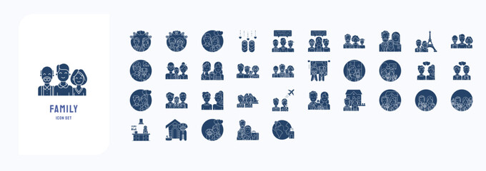 Family People, User icons including icons like Father, mother, uncle, aunt, son, kid, and more
