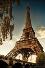 Eiffel Tower. Incredibly beautiful and romantic France. Generative AI