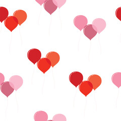 Seamless pattern with balloons. Birthday concept, party, event. 