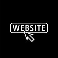 Obraz premium Website icon isolated on black background