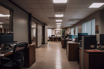 Fototapeta na wymiar Workspace office interior