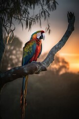a colorful macaw