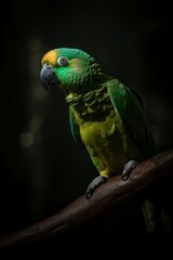 A green parrot