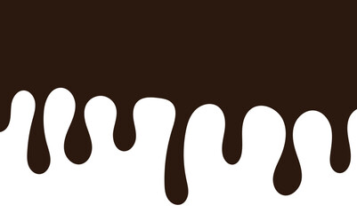 Chocolate drops background. Vector illustration.	