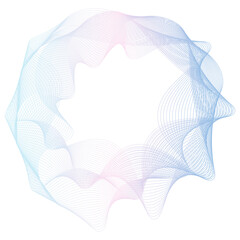 Abstract pink and blue circle wave frame background. Vector illustration.	