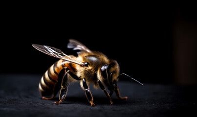 Buzzing bees in natural environment.