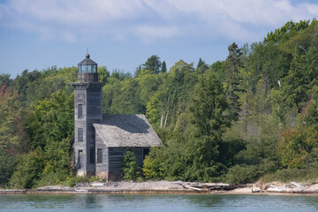 Fototapeta na wymiar East Channel Lighthouse in Michigan