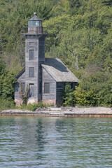 Fototapeta na wymiar East Channel Lighthouse in Michigan