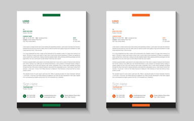 Modern letterhead design template