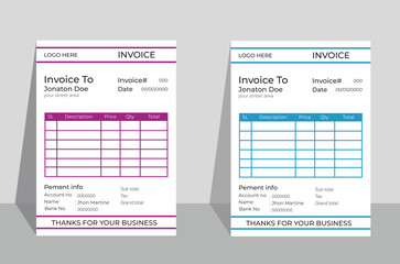 minimal  business corporate invoice design template