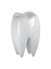 3d tooth realistic vector isolated illustration. Dental care, enamel whitening, clean teeth protection, oral health poster element.