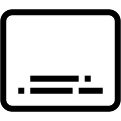 Subtitles Box Line Icon