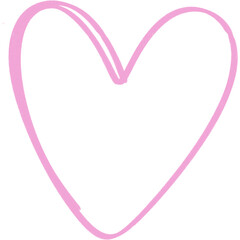 Pink heart doodle