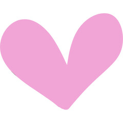Pink heart doodle