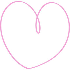 Pink heart doodle