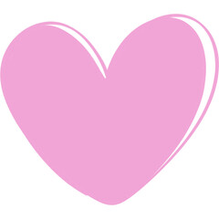 Pink heart doodle