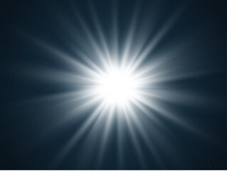 Bright beautiful star.Illustration of a light effect on a transparent background.
