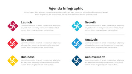 Fototapeta premium Agenda Infographic Template