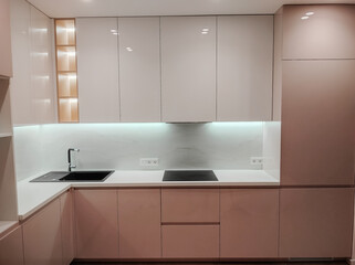 modern kitchen interior with kitchen