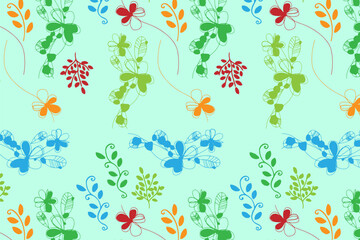 Background seamless Beautiful floral pattern in spring for Wedding, anniversary, birthday and party. Design for banner, poster, card, invitation and scrapbook